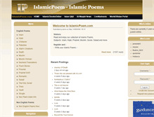 Tablet Screenshot of islamicpoem.com